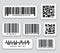 Realistic bar code icon.