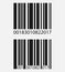 Realistic barcode icon on grey background. Vector illustration.