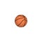 Realistic basketball ball in orange vector icon.