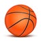 Realistic basketball ball on white background.