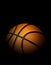 Realistic Basketball Illustration with Black Background