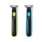 Realistic beard trimmer on white background. Top view. Modern electric shaver for man.