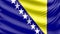 Realistic beautiful Bosnia and Herzegovina flag 4k