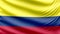 Realistic beautiful Colombia flag 4k