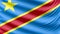 Realistic beautiful Congo flag 4k