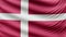 Realistic beautiful Denmark flag looping Slow 4k resolution