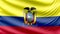 Realistic beautiful Ecuador flag 4k