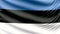 Realistic beautiful Estonia flag 4k