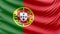 Realistic beautiful Portugal flag 4k