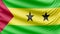 Realistic beautiful Sao Tome and Principe flag 4k