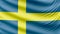 Realistic beautiful Sweden flag 4k