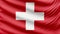 Realistic beautiful Switzerland flag 4k