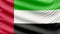 Realistic beautiful United Arab Emirates flag 4k