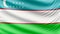 Realistic beautiful Uzbekistan flag 4k