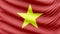 Realistic beautiful Vietnam flag 4k