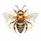 Realistic Bee Illustration With Surrealistic Elements In Georgia O\\\'keeffe Style