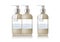 Realistic beige bottle of liquid soap in white background. Cosmetic products