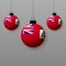 Realistic Bermuda Flag with flying light balloons