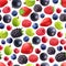 Realistic Berries Seamless Pattern