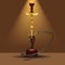 Realistic big hookah or nargile mock up. Vector