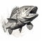 Realistic Bigmouth Bass Illustrations: Print-ready Clipart With Stunning Detail