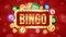 Realistic bingo game 3d composition
