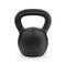 Realistic black kettlebell set. Vector illustration for sport design.