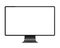 Realistic black modern thin frame display computer monitor vector illustration.