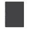 Realistic black notepad for cover design. Black notepad. Business card. Stock image