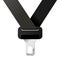 Realistic black safety belt lock on white