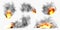 Realistic black smoke clouds and fire. Flame blast, explosion. Stream of smoke from burning objects. Forest fires