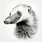 Realistic Black And White Badger Drawing: Detailed And Stylized Wildlife Art