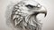 Realistic Black And White Eagle Portrait Tattoo Drawing