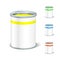 Realistic Blank Open Paint Bucket. Tin For Liquid. Mock Up To Ad