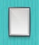 Realistic blank poster in a wooden picture frame