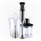 Realistic Blender, Set of Food Processor And Whisk Tools. Immersion Blender Measuring Cup And Container With Cut Sharp Blade.