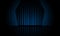 Realistic blue curtain open stage room vector background vector