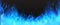 Realistic blue fire border, burning flame clipart
