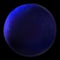 Realistic Blue Planet Isolated on Black Background