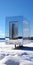 Realistic Blue Skies: A Modular Sculpture Reflecting A House In The Snow