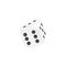 Realistic board game dice with numbers of black dots on different sides