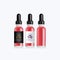 Realistic bottle mock up with taste strawberry with cream for an electronic cigarette. Dropper bottle with design white
