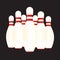 Realistic Bowling Pin Vector Icon