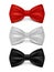 Realistic bows isolated on white background - classic bow tie set