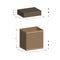 Realistic box with lid on white background, its dimensions are indicated. 3d illustration,open box, its length, width and height.