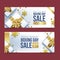 realistic boxing day sale banners vector design illustration