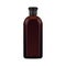 Realistic brown bottle for cosmetic. Mock up bottle. Liquid soap pump bottle, shampoo, conditioner. Cosmetic vector