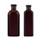 Realistic brown bottle for cosmetic. Mock up bottle. Liquid soap pump bottle, shampoo, conditioner. Cosmetic vector set