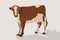 Realistic brown cow. dairy cattle