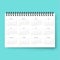 Realistic calendar . Calendar template in English 2016. Ready calendars